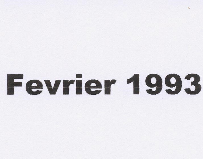 Première balade en février 1993