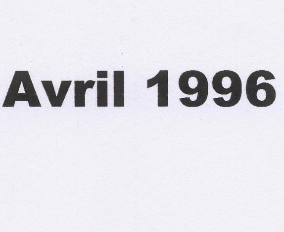 Balade avril 1996