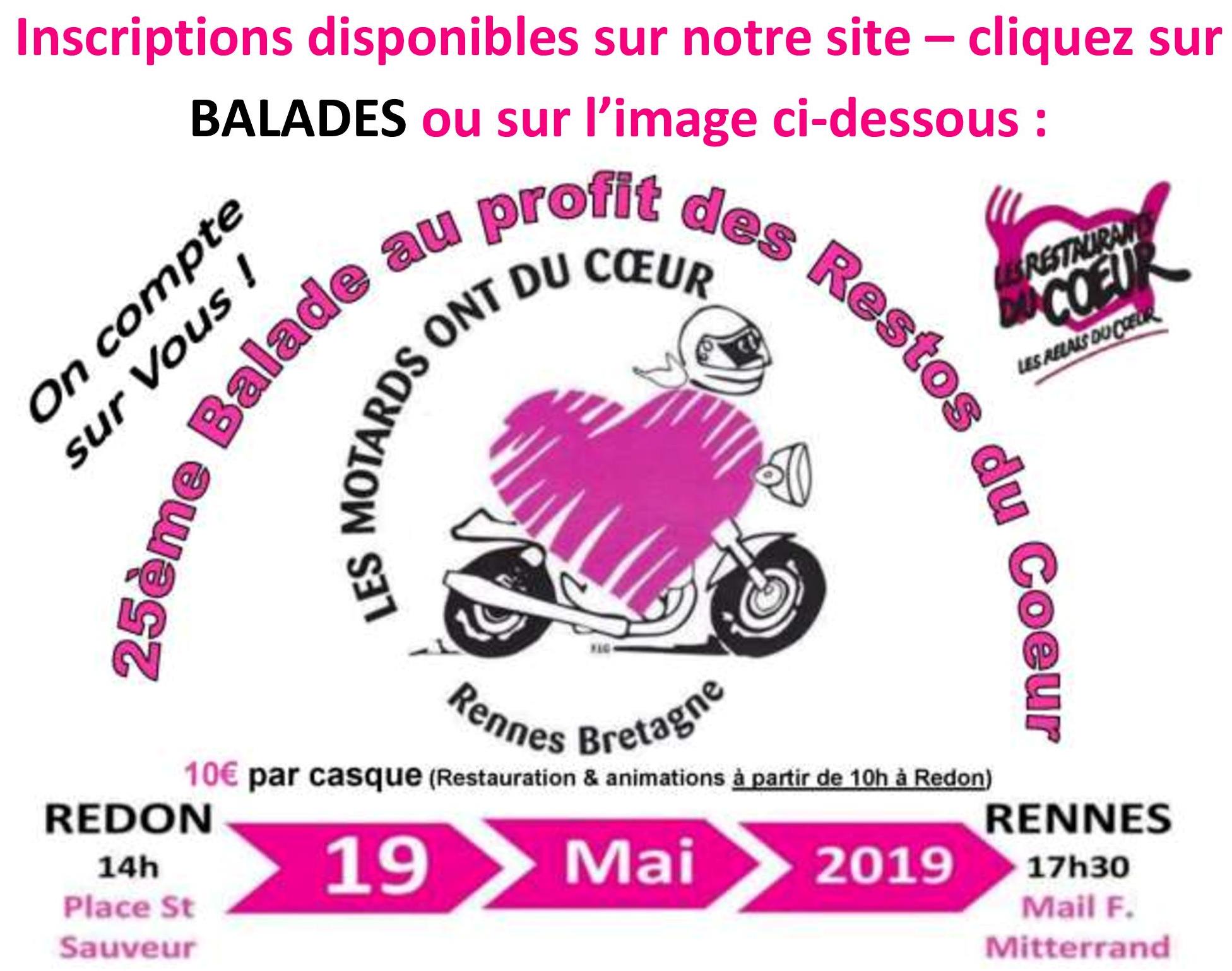 Inscription Balade 19 Mai
