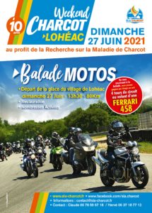 balade motos le 27 juin 2021 pour aider la recherche contre la maladie de Charcot